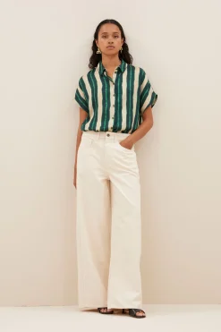 By bar karly tie dye blouse | green tie dye stripe^ Blusen