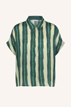 By bar karly tie dye blouse | green tie dye stripe^ Blusen