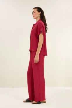 By bar karly viscose blouse | cerise^ Blusen