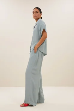 By bar karly viscose blouse | mystic sage^ Blusen