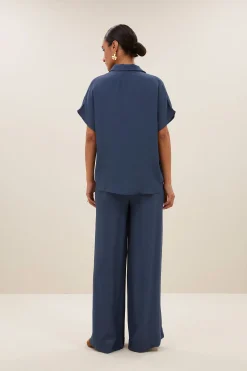 By bar karly viscose blouse | opal blue^ Blusen