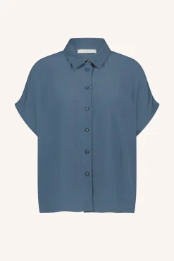 By bar karly viscose blouse | opal blue^ Blusen