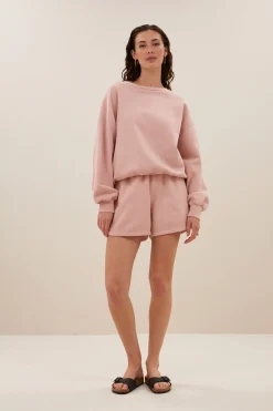 By bar kid natural sweat shorts | peach dust^ Overalls & Shorts