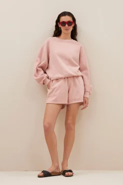 By bar kid natural sweat shorts | peach dust^ Overalls & Shorts