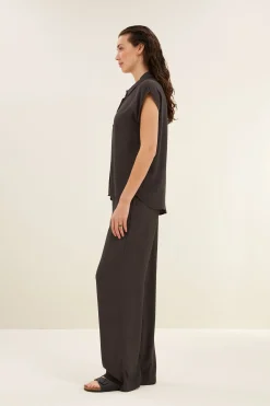 By bar kiek viscose top | cafe noir^ Blusen