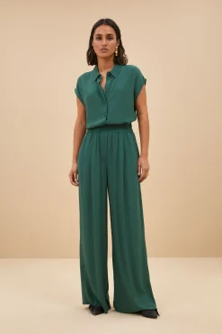 By bar kiek viscose top | deep green^ Blusen