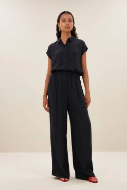 By bar kiek viscose top | graphite^ Blusen