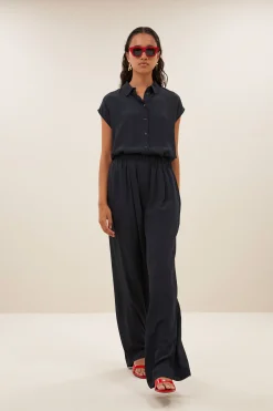 By bar kiek viscose top | graphite^ Blusen