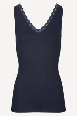 By bar lace singlet | dark navy^ Tops & Shirts