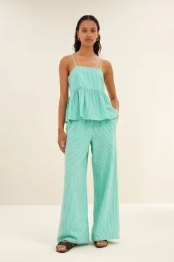 By bar leah stripe top | green seer stripe^ Tops & Shirts