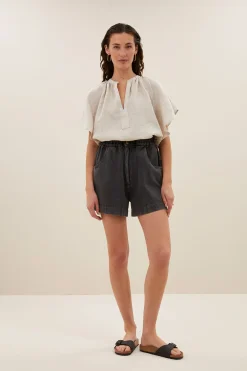 By bar leon twill short | jet black^ Overalls & Shorts