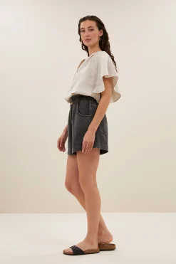 By bar leon twill short | jet black^ Overalls & Shorts