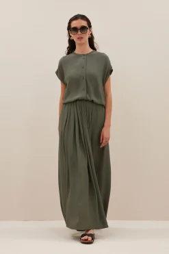 By bar lode viscose blouse | mulled basil^ Blusen
