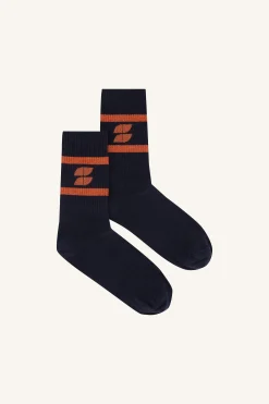 By bar logo sparkle socks | poppy red^ Socken