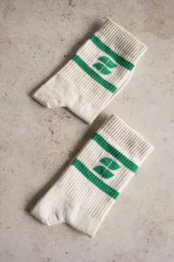 By bar logo uni socks | spring green^ Socken