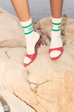By bar lucky you socks | spring green^ Socken