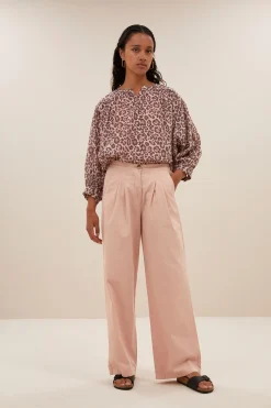 By bar lucy cheetah blouse | pink cheetah print^ Blusen