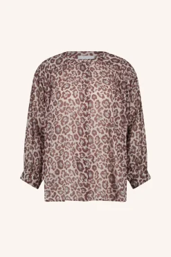 By bar lucy cheetah blouse | pink cheetah print^ Blusen