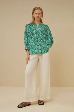By bar lucy graphic blouse | graphic green^ Blusen