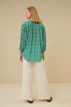 By bar lucy graphic blouse | graphic green^ Blusen