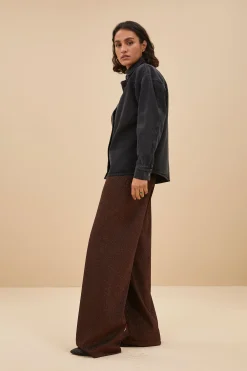 By bar mae twill blouse | jet black^ Blusen