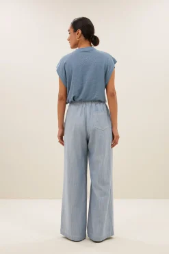 By bar mason linen top | blue stone^ Tops & Shirts