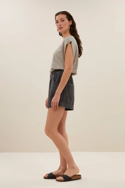 By bar mason small stripe top | black small stripe^ Tops & Shirts