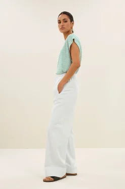 By bar mason small stripe top | green small stripe^ Tops & Shirts