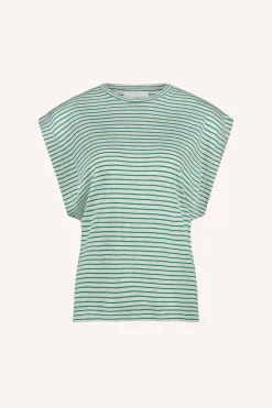 By bar mason small stripe top | green small stripe^ Tops & Shirts