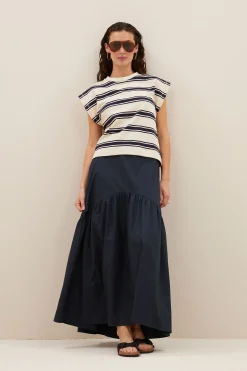 By bar mason stripe top | navy grain stripe^ Tops & Shirts