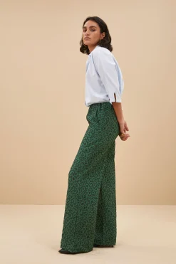 By bar neal leo pants | green panter print^ Hosen