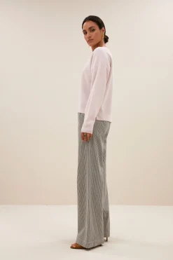 By bar neal stripe pants | black white stripe^ Hosen