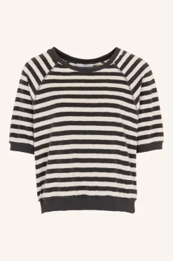 By bar neva slub stripe top | jet black^ Tops & Shirts