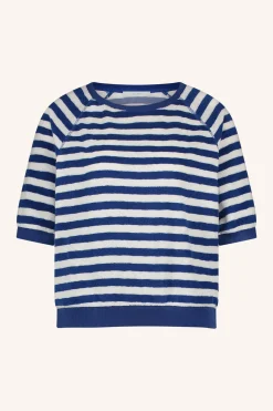 By bar neva slub stripe top | kingsblue slub stripe^ Tops & Shirts