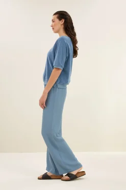 By bar neva slub top | blue stone^ Tops & Shirts