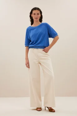 By bar neva slub top | queens blue^ Tops & Shirts