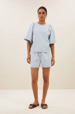 By bar olivia bleached denim blouse | bleached denim^ Blusen