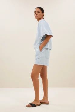 By bar olivia bleached denim blouse | bleached denim^ Blusen