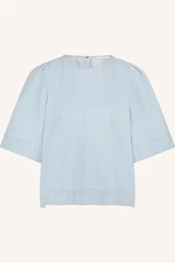 By bar olivia bleached denim blouse | bleached denim^ Blusen