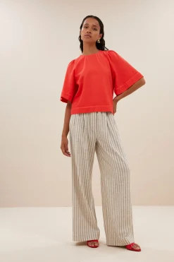 By bar olivia twill blouse | poppy red^ Blusen