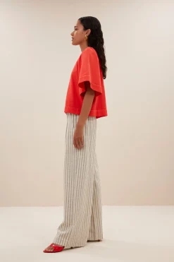 By bar olivia twill blouse | poppy red^ Blusen
