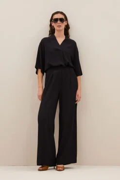 By bar owen viscose blouse | jet black^ Blusen