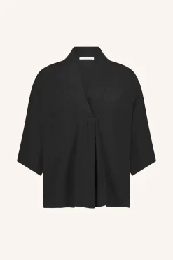 By bar owen viscose blouse | jet black^ Blusen
