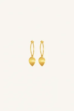 By bar PD leave hoop earring |^ Ohrringe