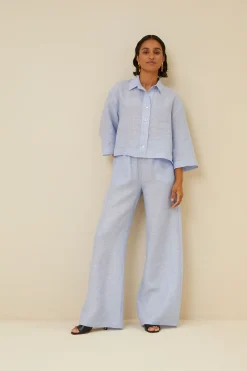 By bar randy pinstripe pant | sky blue^ Hosen