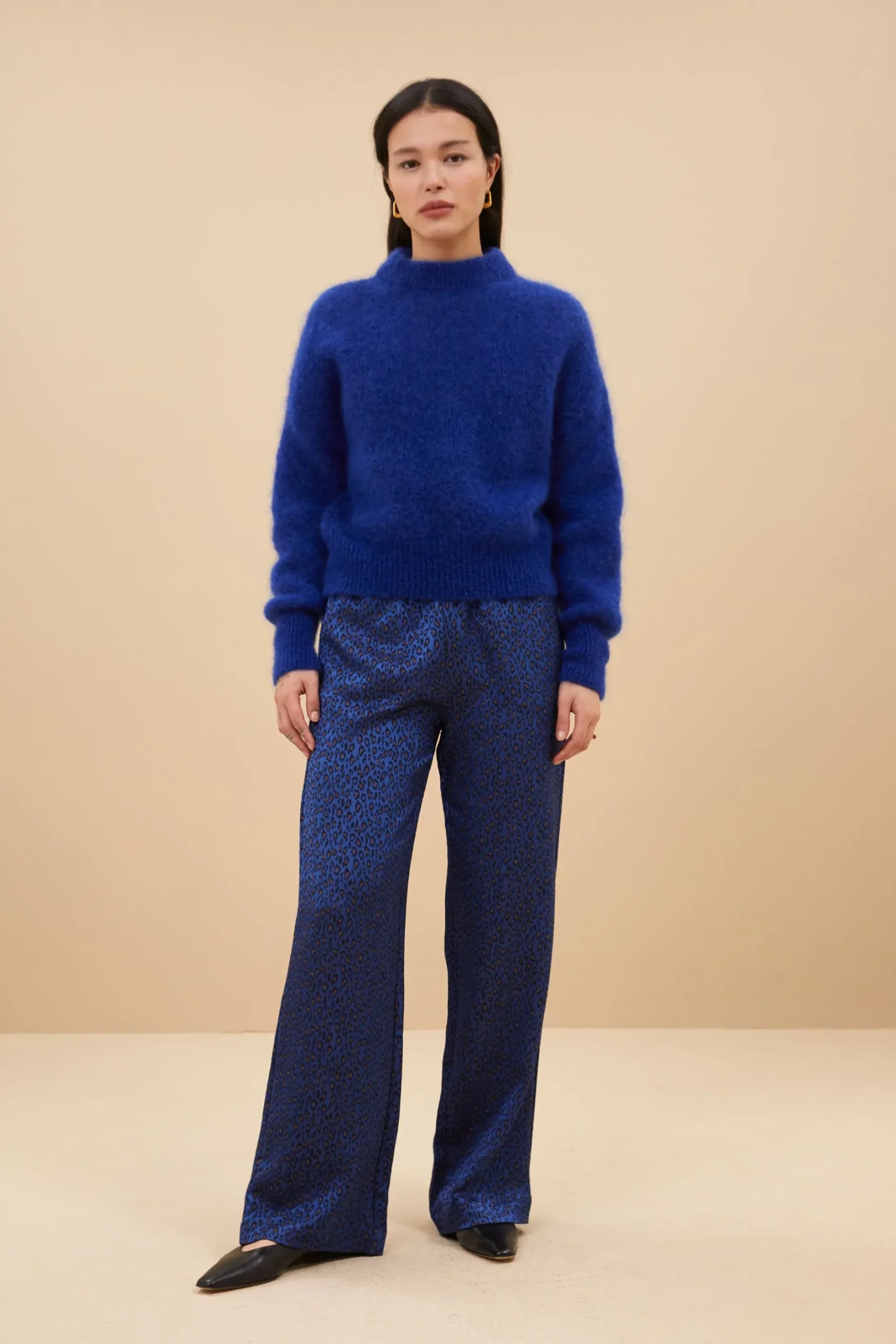 By bar robyn blue cheetah pants | blue cheetah print^ Hosen