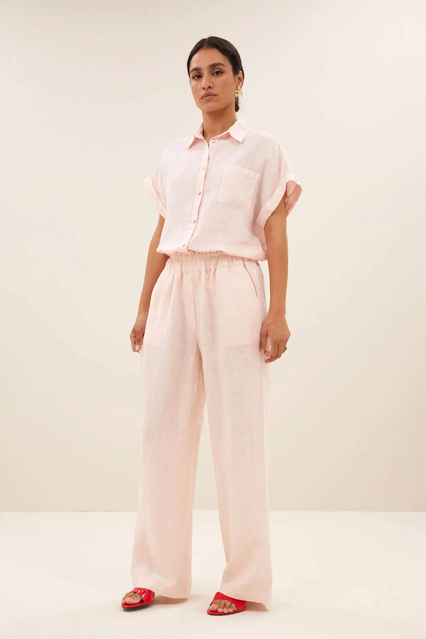 By bar robyn linen pants | cipria pink^ Hosen