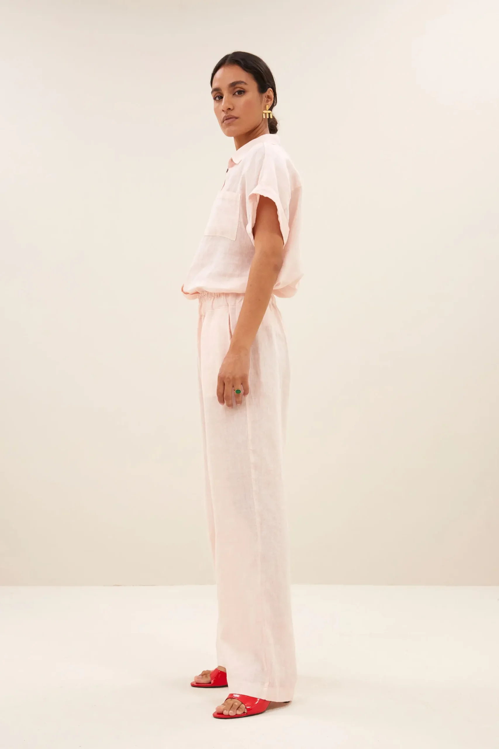 By bar robyn linen pants | cipria pink^ Hosen