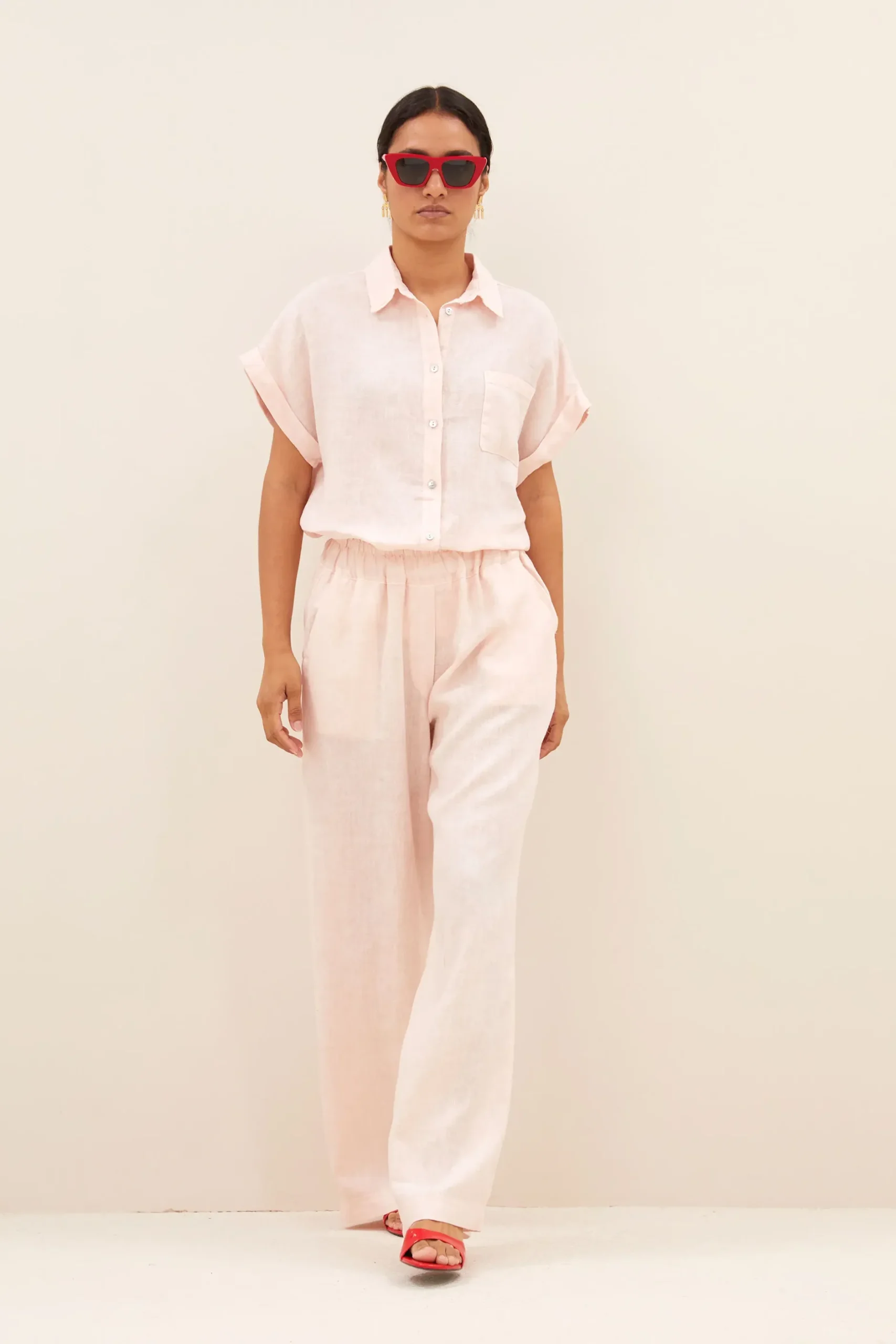 By bar robyn linen pants | cipria pink^ Hosen