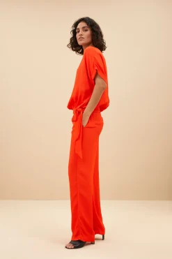 By bar robyn satin stripe pant | bright poppy^ Hosen